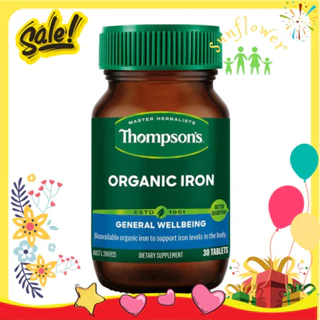 Viên Bổ Sung Sắt Hữu Cơ Thompson's Organic Iron 30 viên Của Úc