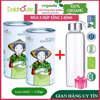 Combo 2 hộp bột rau má sấy lạnh Dalahouse - Bột rau má organic thanh lọc cơ thể, mát gan, nguyên chất 100%