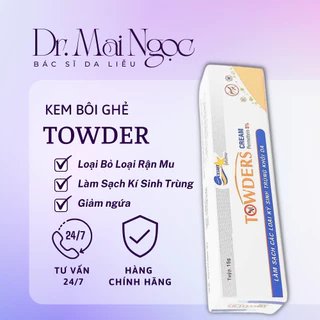 Kem bôi ghẻ Towder Cream Loại Bỏ Các Loại Rận Mu Và Làm Sạch Kí Sinh Trùng Khỏi Da Tuyp 15g