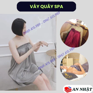 Váy quây spa, massage phi lụa LOẠI 1 đủ màu, mềm mát, chun co giãn tốt