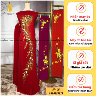 VẢI ÁO DÀI LỤA KẾT HOA CHO MẸ ĐẸP SANG TRỌNG TRUYỀN THỐNG, VẢI MAY ÁO DÀI CƯỚI LỤA CHIFFON CAO CẤP SỈ LẺ - Mẫu Đính 3