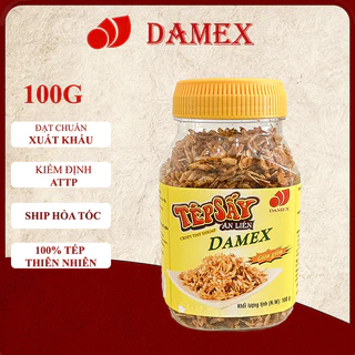 Tép Sấy Damex Ăn Liền Tẩm Gia Vị 100g Tép Sấy Khô Thơm Ngon giòn giòn