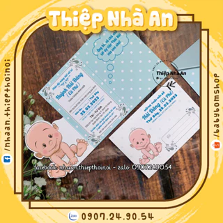 ♥️ Shop Uy Tín ♥️ Thiệp Mời Sinh Nhật - Thiệp Thôi Nôi - Thiệp Đầy Tháng  In Nội Dung Hoàn Chỉnh Giá Rẻ  Dành Cho Bé 180