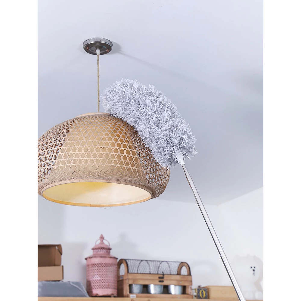Chổi Quét Trần Bằng Sợi Vải Siêu Nhỏ Inox Cán Dài Cao Cấp Đầu Chổi Linh Hoạt sạch mọi ngóc ngách