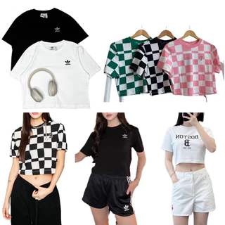 | ẢNH THẬT | Áo croptop nữ ML#B adida. s Size S M L