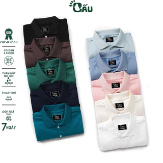 Áo thun nam POLO GẤU 194 Trơn Unisex vải cá sấu Poly co dãn 4 chiều dày dặn form gerular fit - PL TRƠN 06