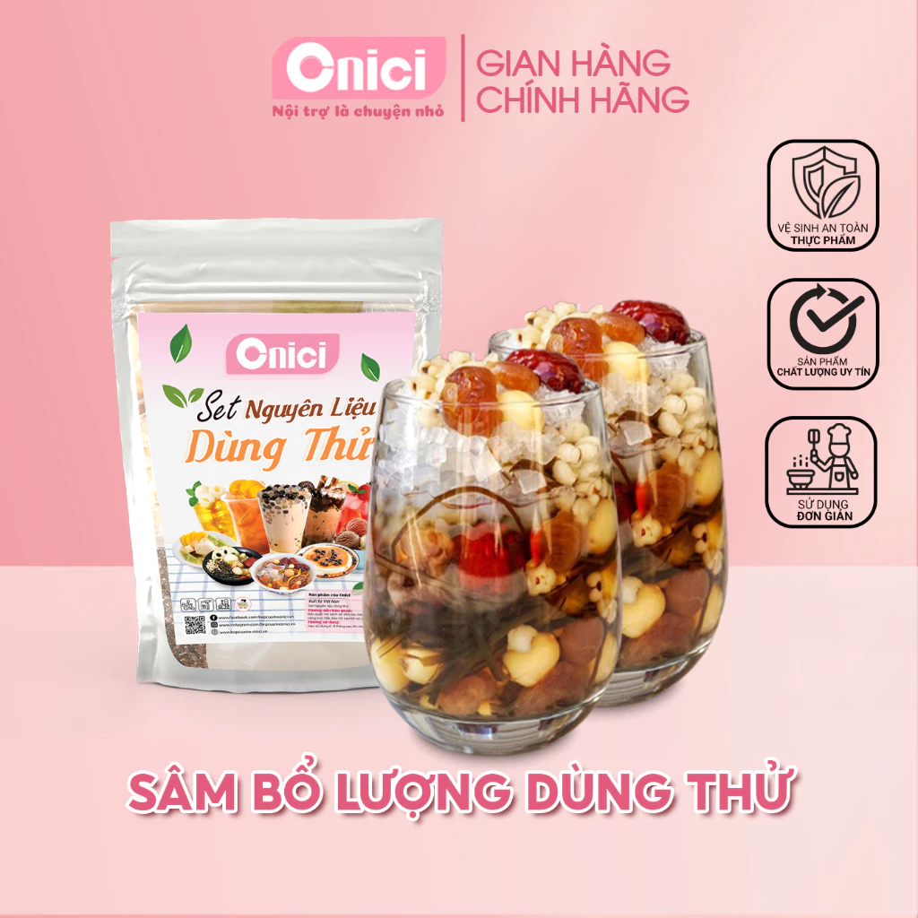 Sâm bổ lượng Bếp của mẹ ONICI, Set nguyên liệu dùng thử 5-7 chén