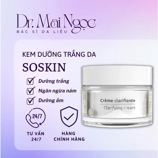 Kem dưỡng trắng da Clarifying cream Soskin 50ml, Trắng Da, Giảm Nám Sâu, Giảm Tàn Nhang - Dr. Mai Ngọc