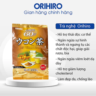 Trà nghệ mùa thu Orihiro hỗ trợ thải độc, bảo vệ dạ dày 60 gói/túi