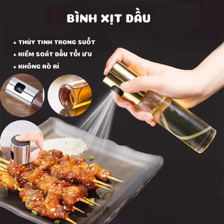 Bình Xịt Dầu Ăn Dung Tích 100ml, Bình Xịt Phun Xương Dùng Cho Nồi Chiên, Salad, Nón Nướng