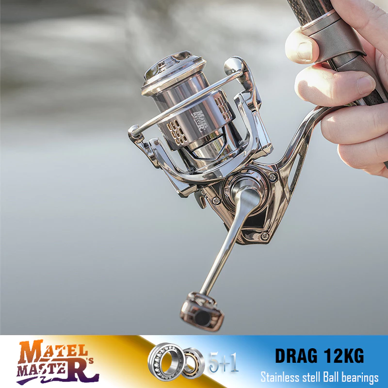 Máy câu Lure Matel Master 2500 3000 Tay Quay Đơn Đôi Núm Độ BB28