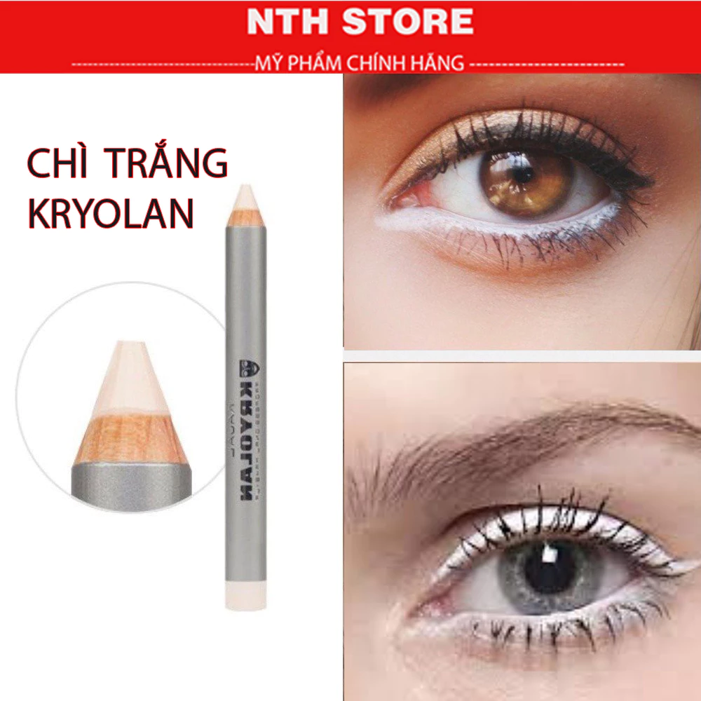 Chì trắng Kryolan - Chì viền mí trắng giúp mắt to hơn chì  mềm  khống  trôi  [CHÍNH HÃNG]