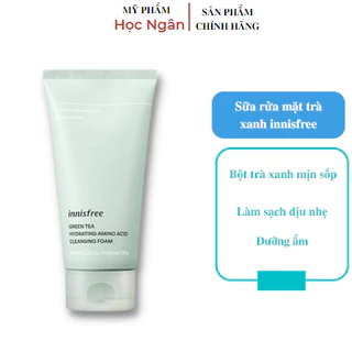 Sữa rửa mặt trà xanh innisfree, 150ml, công nghệ Hàn Quốc, giúp da căng sáng mịn màng, myphamhocngan1