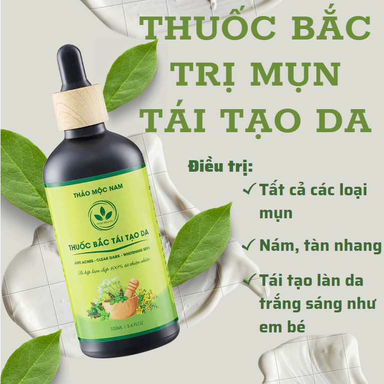 Thuốc Bắc gia truyền tái tạo da Handmade - Ngừa mụn giảm thâm nám hiệu quả 100%