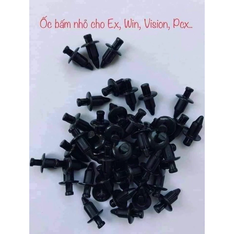 100 chiếc ốc bấm , chốt nhựa 6 ly dàn áo phù hợp nhiều dòng xe