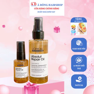 [+Tặng mũ trùm] DẦU DƯỠNG TÓC LOREAL ABSOLUT REPAIR WHEAT GERM OIL 2021 CHO TÓC HƯ TỔN 30ML/90ML (LỌ)