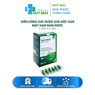 Viên uống giải rượu giải độc gan mát gan Nam Dược Hộp 6 viên