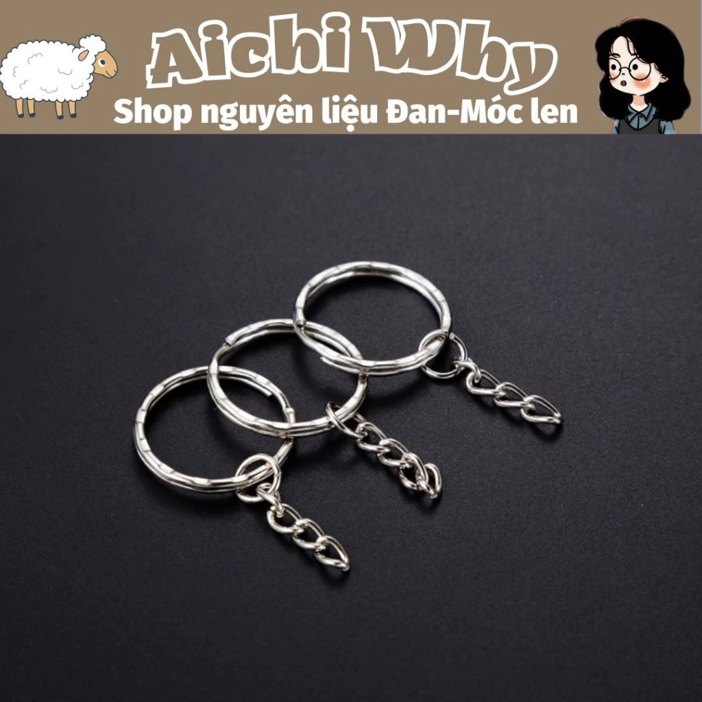 Móc khoá trơn làm đồ handmade (20 cái)