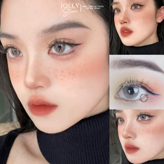 Kính áp tròng LUNA EYES 193 Brown Lens cận Jolly không giãn