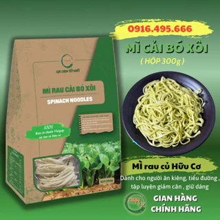 Mì rau Cải Bó Xôi , Mì rau củ VietGap - Hữu cơ chính hãng Mộc Việt hộp 300g