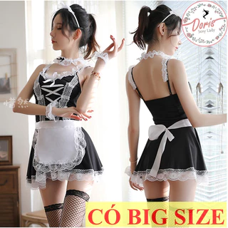 [Che tên, big size] Cosplay váy ngủ cô hầu gái ngây thơ quyến rũ CP009