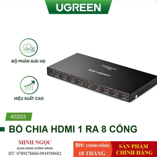 Bộ chia HDMI từ 1 ra 8 cổng HDMI 1.4 Ugreen 40203 hỗ trợ 4Kx2K@30Hz cao cấp - Phân phối chính hãng bảo hành 18 tháng