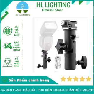 Gá đèn Flash gắn dù - phụ kiện studio, Chân Đế E Mount giá rẻ HL Lighitng