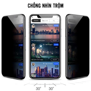 Kính cường lực chống nhìn trộm  WK KINGKONG CHÍNH HÃNG full màn iphone 15promax 14 promax 13 promax 12 promax 11promax x