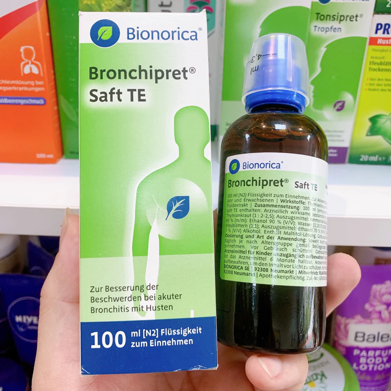 Siro ho đờm phế quản Bronchipret Saft TE Bionorica cho bé trên 1 tuổi- 100ml