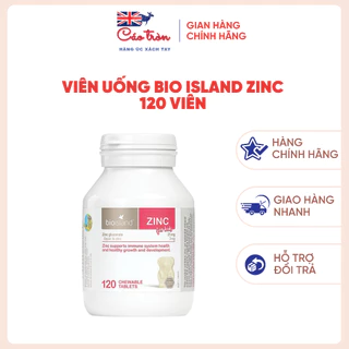 Viên Uống Bio Island Zinc Bổ Sung Kẽm Tăng Sức Đề Kháng Cải Thiện Thể Lực Cho Trẻ 120 Viên ( hàng xách tay đủ bill )