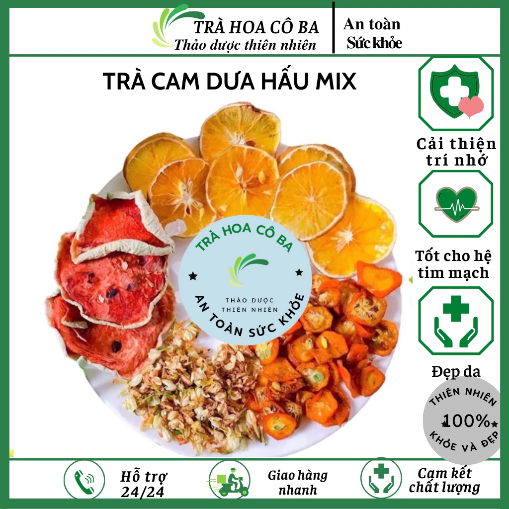 Trà Cam Lê Mix Thảo Mộc Trà Hoa Cô Ba