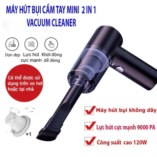 [HCM] Máy Hút Bụi Cầm Tay Không Dây Siêu Mini Lực Hút Cực Mạnh 9000PA - 120W, SẠC USB - Máy hút bụi mini cầm tay HB1