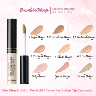 Kem Che Khuyết Điểm The Saem Cover Perfection Tip Concealer SPF28 PA++ 6.5g [Đủ Tone]