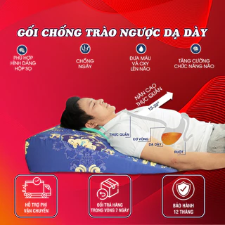 [HIỆU QUẢ] Gối chống trào ngược YOROKOBI (bo tròn đỉnh) giúp giảm ợ chua, trào ngược, xoang chống ngáy