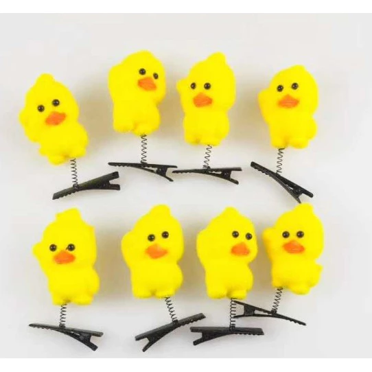 combo 100 kẹp tóc vịt, 50 kẹp tóc gà, 100 hoa sứ 5cm.