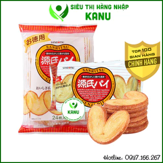 Bánh mì nướng giòn rụm cánh bướm Sanritsu Genji Pie Nhật Bản, đồ ăn vặt Sài Gòn