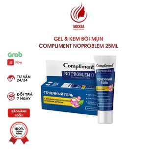 Gel bôi mụn cấp tốc Compliment No Problem hàng nga 25ml giúp giảm sưng, giảm tấy, gom khô cồi mụn an toàn khi sử dụnggiú