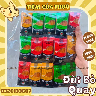 COMBO 60 Gói Đùi Bò Quay Snack Cay Cay Xé Miếng, đồ ăn vặt, nem nướng phên