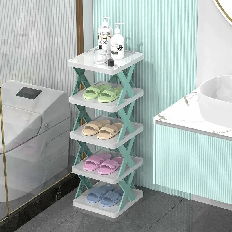 kệ để giày dép 5 tầng chữ X - Kệ đựng giày dép đa năng bằng nhựa lắp ghép