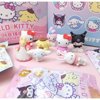 TÚI MÙ (BLIND BAG) MY MELODY- KITTY- KUROMI (Mô hình túi quà tặng bí ẩn gôm dễ thương).