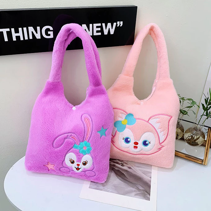 [ĐỦ MẪU] Túi xách lông nhung Hoạt Hình Gấu Dâu, Gấu Sanrio phong cách thời trang hottrend cho bạn gái