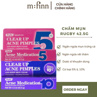 Gel ngăn ngừa mụn Rugby với benzoyl peroxide hiệu quả và nhanh chóng - mfinn