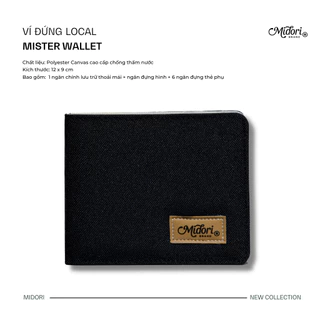 Ví Vải Đứng Mister Wallet Nam Nữ Polyester Siêu Bền Đẹp Chống Nước Unisex | Local Brand M STUDIO