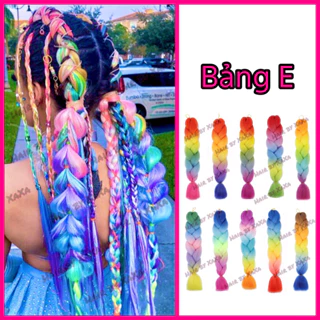 Một chiếc dây chun buộc Tóc Giả Thắt Bím Omber 5 Màu (Bảng E) Dùng Tự Tết Tóc Box Braids, Cornrow, Dreadlock