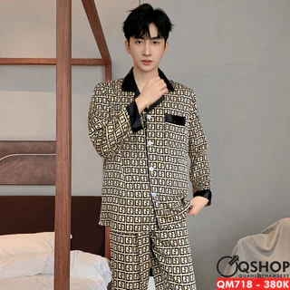 Bộ đồ pijama nam quần dài, tay dài cao cấp QSHOP QM718