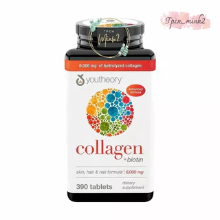 Viên uống đẹp da Collagen Youtheory+ Biotin Mỹ 390 viên