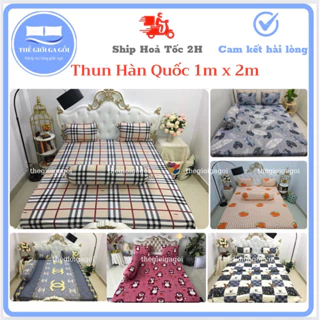 Bộ ga giường 1m x 2m Thun lạnh Hàn Quốc mát lạnh cao cấp