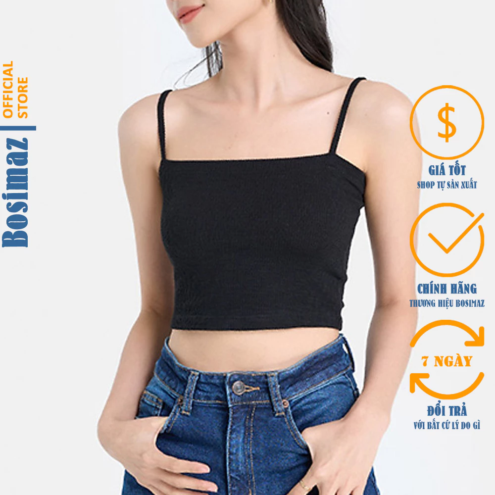 Áo ống Croptop Nữ Bosimaz CS111 quây ngực hai dây, thun co giãn 4 chiều, vải đẹp dày, thoáng mát.