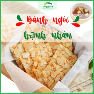 Bánh ngói hạnh nhân Orgafood siêu hạt, không đường ăn kiêng, giảm cân