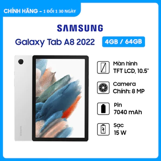 Máy tính bảng Samsung Galaxy Tab A8 2022 chính hãng 10.5'' 4/64GB lắp sim nghe gọi || Playmobile